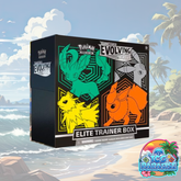 Pokémon TCG Elite Trainer Box with Leafeon, Umbreon, Jolteon, and Flareon art