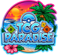 Logo of TCG Paradise with tropical elements and 'TCG Paradise' text.