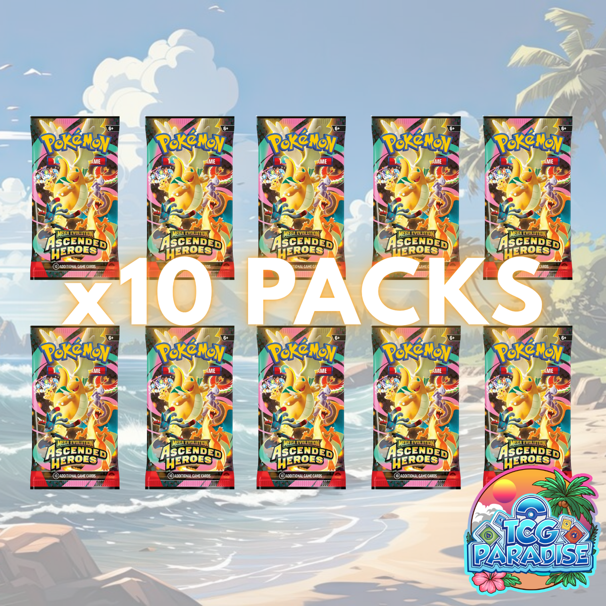Pokemon TCG: 10x Ascended Heroes Booster Packs