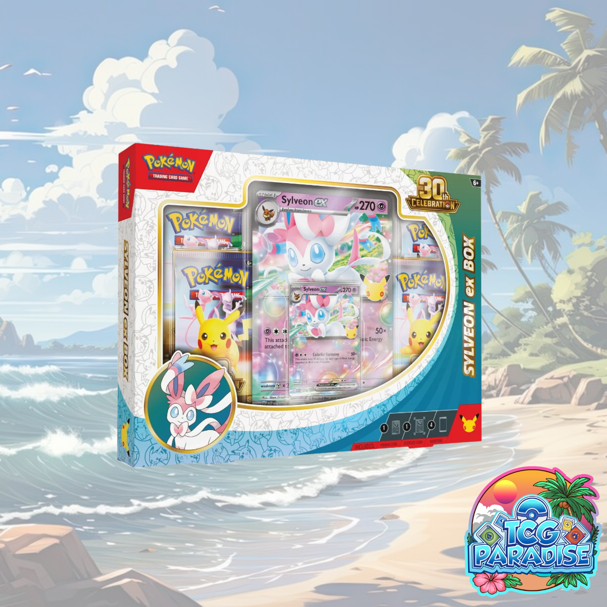 Pokemon TCG: 30th Celebration Sylveon EX Box