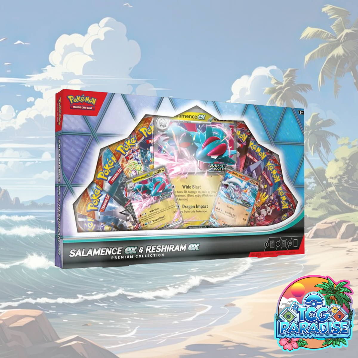 Pokemon TCG: Salamance EX & Reshiram EX Premium Collection Box